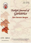 Turkish Journal Of Geriatrics-turk Geriatri Dergisi