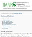 International Journal Of Agriculture And Natural Resources