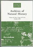 Archives Of Natural History投稿