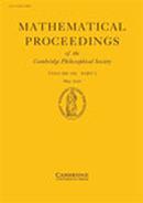 Mathematical Proceedings Of The Cambridge Philosophical Society投稿